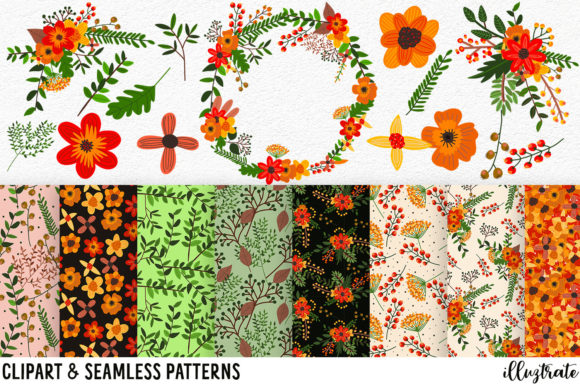 Download Flower Clipart and Seamless Patterns - Premium Resources
