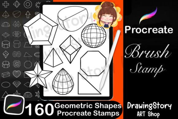 Download 160 Geometric Shapes Procreate Stamps - Premium Resources