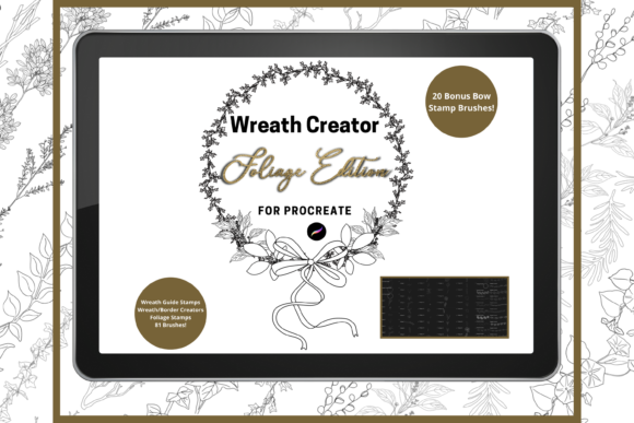 Download Procreate Foliage Wreath Creator - Premium Resources