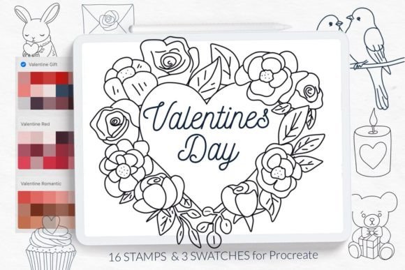 Download Valentine's Day Romantic Stamps Brushes - Premium Bundle